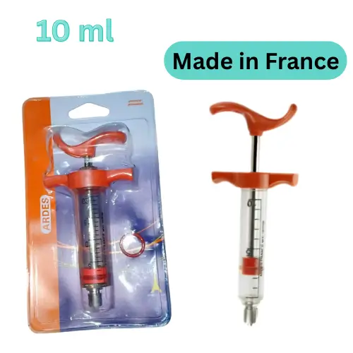 Anders Veterinary Syringe 10ml | প্লাস্টিক স্টিল ভেটেরিনারি সিরিঞ্জ ১০ এমএল