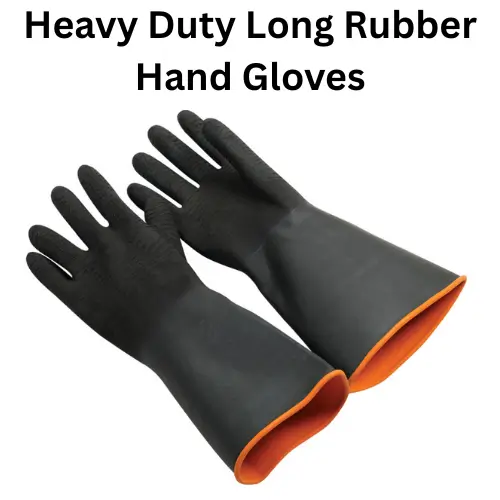 Heavy Duty Long Rubber Hand Gloves – কেমিক্যাল ও ডিশওয়াশিং সেফটি লম্বা রাবার গ্লাভস