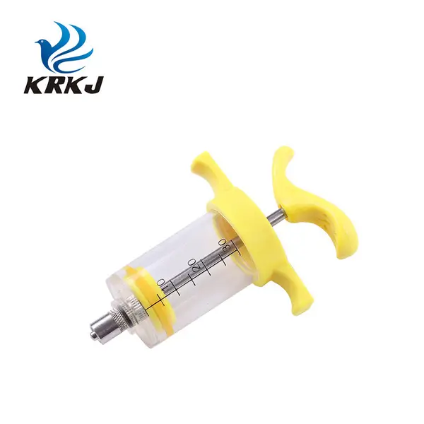 KD307 G Type Thick-Tube Syringe | গরু, মহিষ ও ছাগলের পুশ মেডিসিন প্লাস্টিক স্টিল সিরিঞ্জ