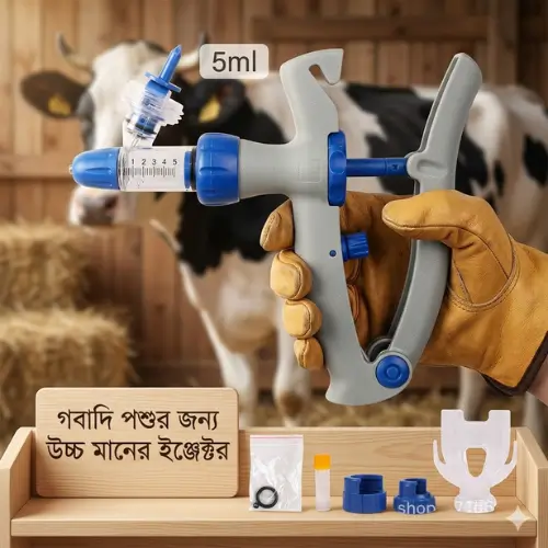 Automatic Veterinary Injection Gun 5ml | ভেটেরিনারি অটো সিরিঞ্জ