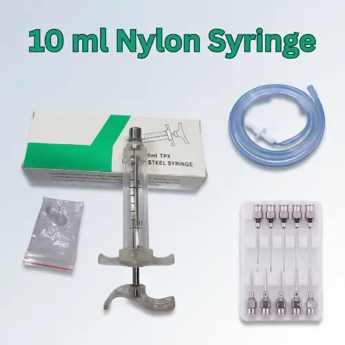 10ml Nylon Veterinary Syringe with Butterfly Needle | ৩০ মি.লি. ভেটেরিনারি নাইলন সিরিঞ্জ সাথে বাটারফ্লাই