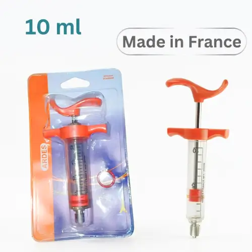 Anders Veterinary Syringe 10ml | প্লাস্টিক স্টিল ভেটেরিনারি সিরিঞ্জ ১০ এমএল