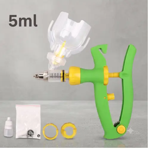 5ml Plastic Steel Automatic Injection Gun  Y-type | গবাদি পশুর অটো ইনজেকশন সিরিঞ্জ