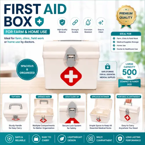 Medicine Box – Large Capacity Household Medical Storage & First Aid Box