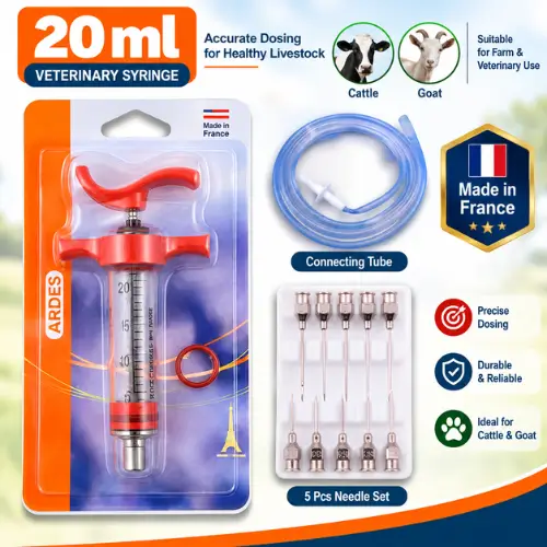 ARDES 20ml Veterinary Syringe with Butterfly Needle | ফ্রান্সের ভেটেরিনারি সিরিঞ্জ