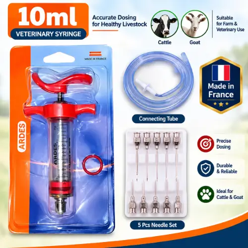 ARDES 10ml Veterinary Syringe with Butterfly Needle | ফ্রান্সের ভেটেরিনারি সিরিঞ্জ