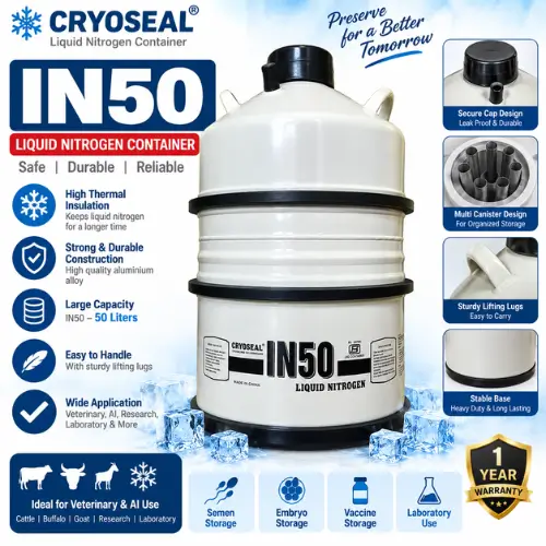 Inox Liquid Nitrogen Can 50L | ৫০ লিটার লিকুইড নাইট্রোজেন ক্যান