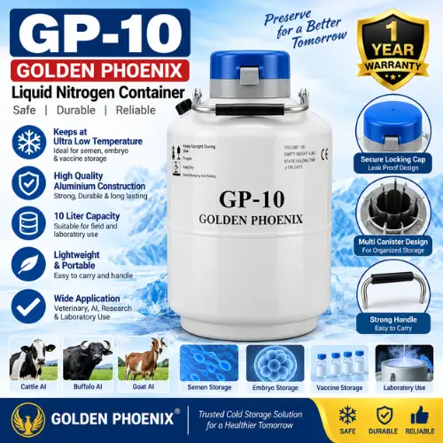 Golden Phoenix Liquid Nitrogen Can 10L | ১০ লিটার লিকুইড নাইট্রোজেন ক্যান