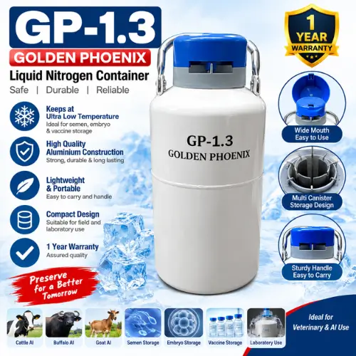 Golden Phoenix Liquid Nitrogen Can 1.3L | ১.৩ লিটার লিকুইড নাইট্রোজেন ক্যান