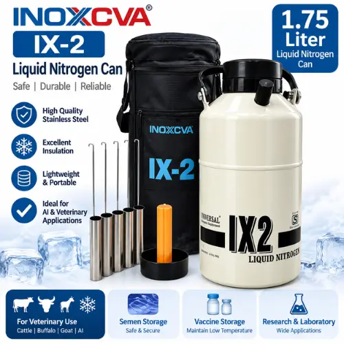 Inox Liquid Nitrogen Can – 1.75 Liter
