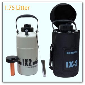 inox 1.75 liter liquid nitrogen can