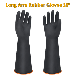 Heavy Duty Long Rubber Gloves – কেমিক্যাল ও ডিশওয়াশিং সেফটি গ্লাভস